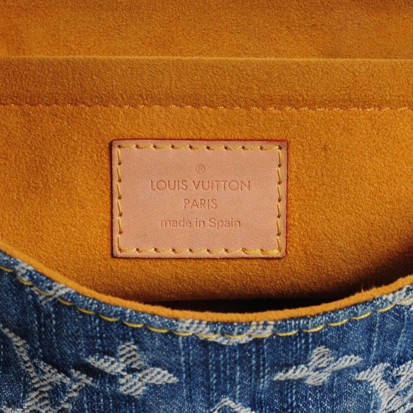 Monogram Denim Mini Pleaty Blue