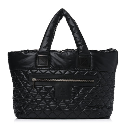 Chanel Nylon Quilted Large Coco Cocoon Tote Black 1 of 5