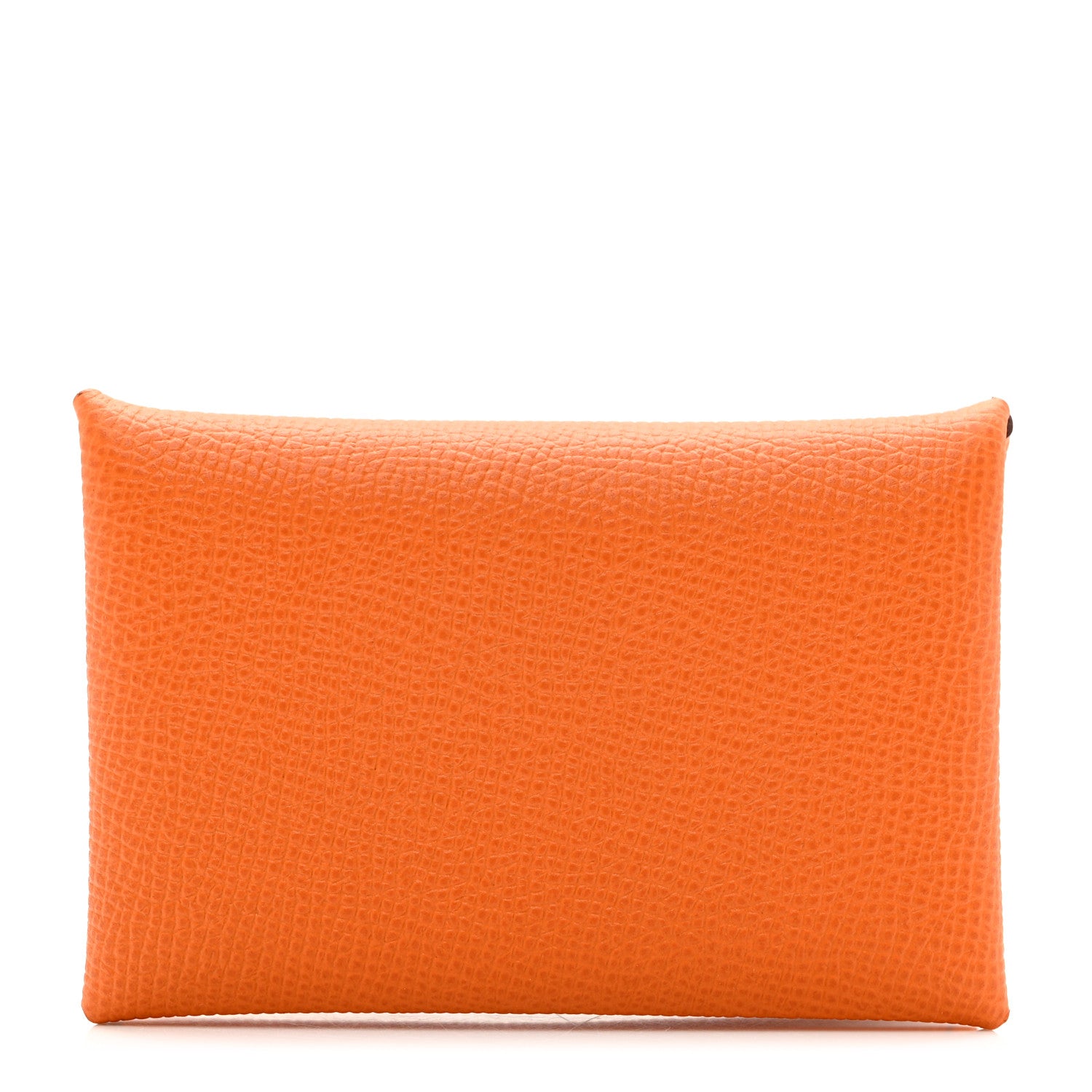 Hermes Epsom Verso Calvi Card Case Orange Lime 1 of 7