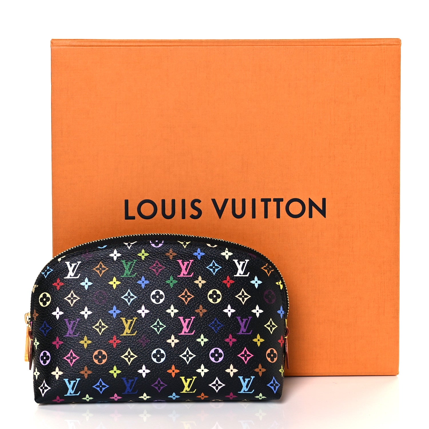 Louis Vuitton Monogram Multicolor Cosmetic Pouch Black Grenade 9 of 9
