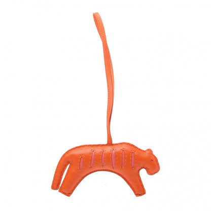 Hermes Milo Lambskin Rooroo Bag Charm Feu Rose Azalee 3 of 7