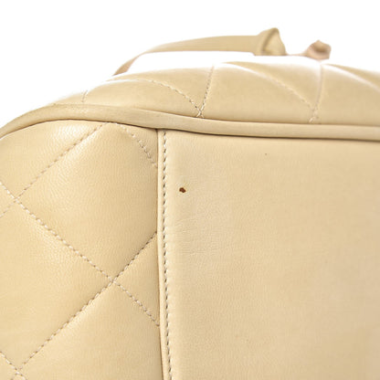 Chanel Lambskin Quilted Drawstring Shoulder Bag Beige 9 of 13