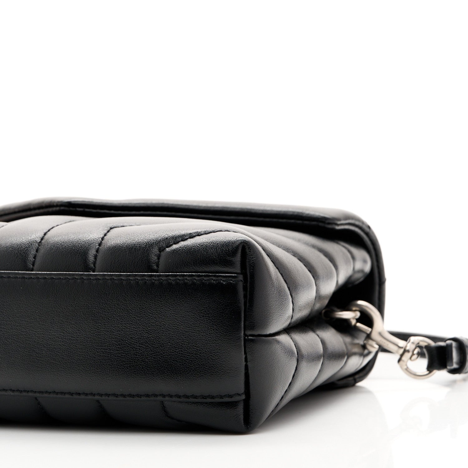 Saint Laurent Calfskin Y Quilted Monogram Toy Loulou Crossbody Bag Black 10 of 12