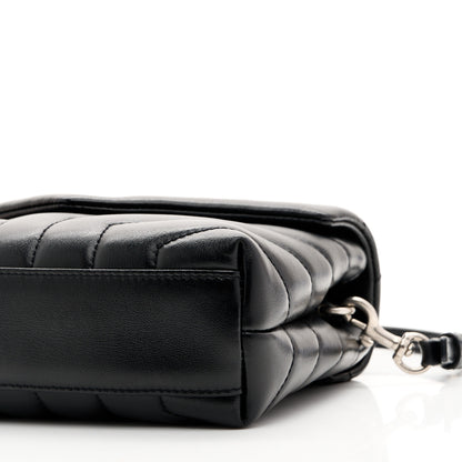 Saint Laurent Calfskin Y Quilted Monogram Toy Loulou Crossbody Bag Black 10 of 12