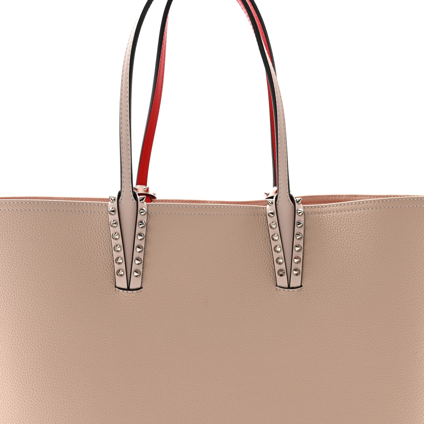 Calfskin Spikes East West Cabata Tote Ballerina