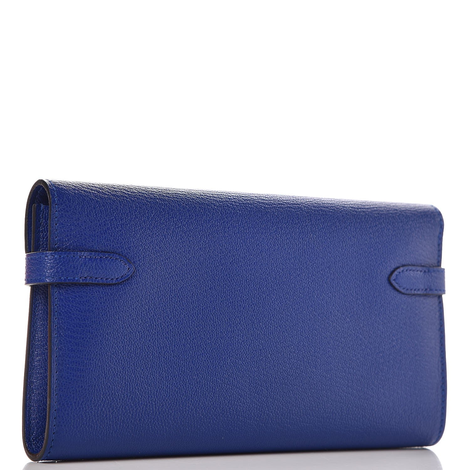 Hermes Chevre Mysore Kelly Longue Wallet Bleu Electrique 3 of 7