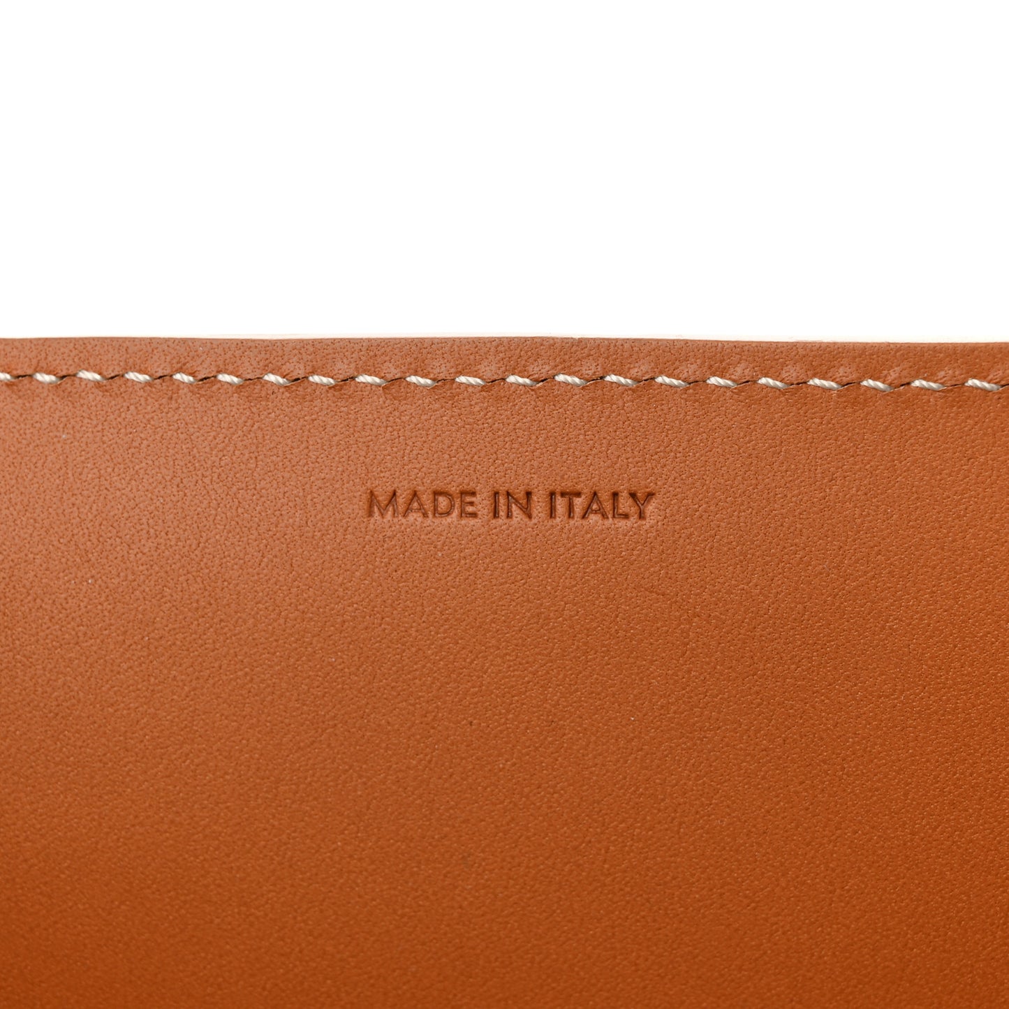 Canvas Calfskin Logo Print Vertical Cabas Natural Tan
