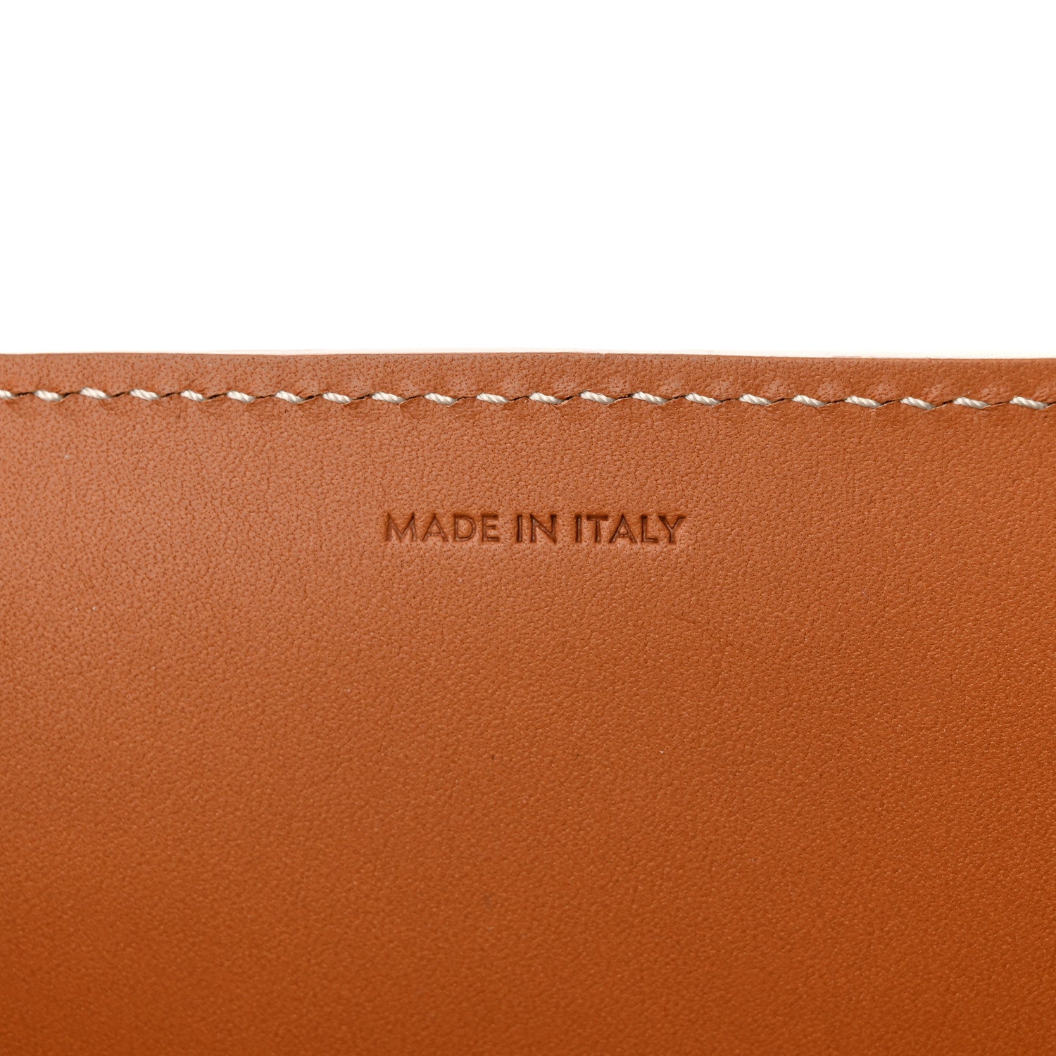 Celine Canvas Calfskin Logo Print Vertical Cabas Natural Tan 7 of 10