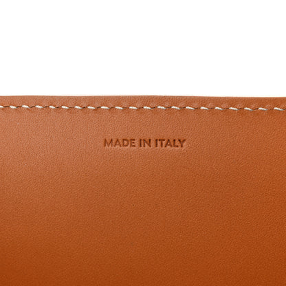 Celine Canvas Calfskin Logo Print Vertical Cabas Natural Tan 7 of 10