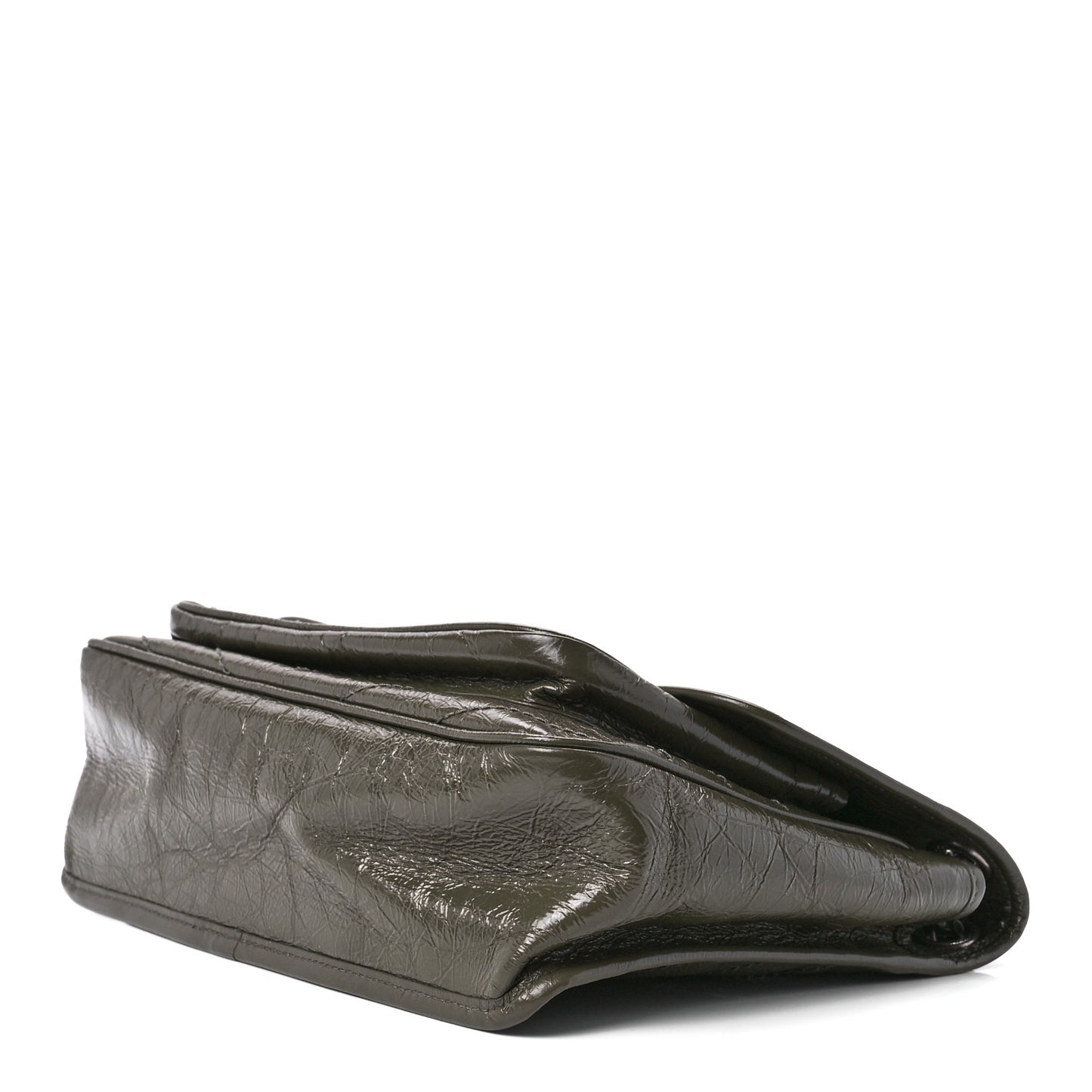 Crinkled Calfskin Matelasse Monogram Medium Niki Chain Satchel Dark Green