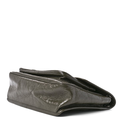 Saint Laurent Crinkled Calfskin Matelasse Monogram Medium Niki Chain Satchel Dark Green 19 of 24