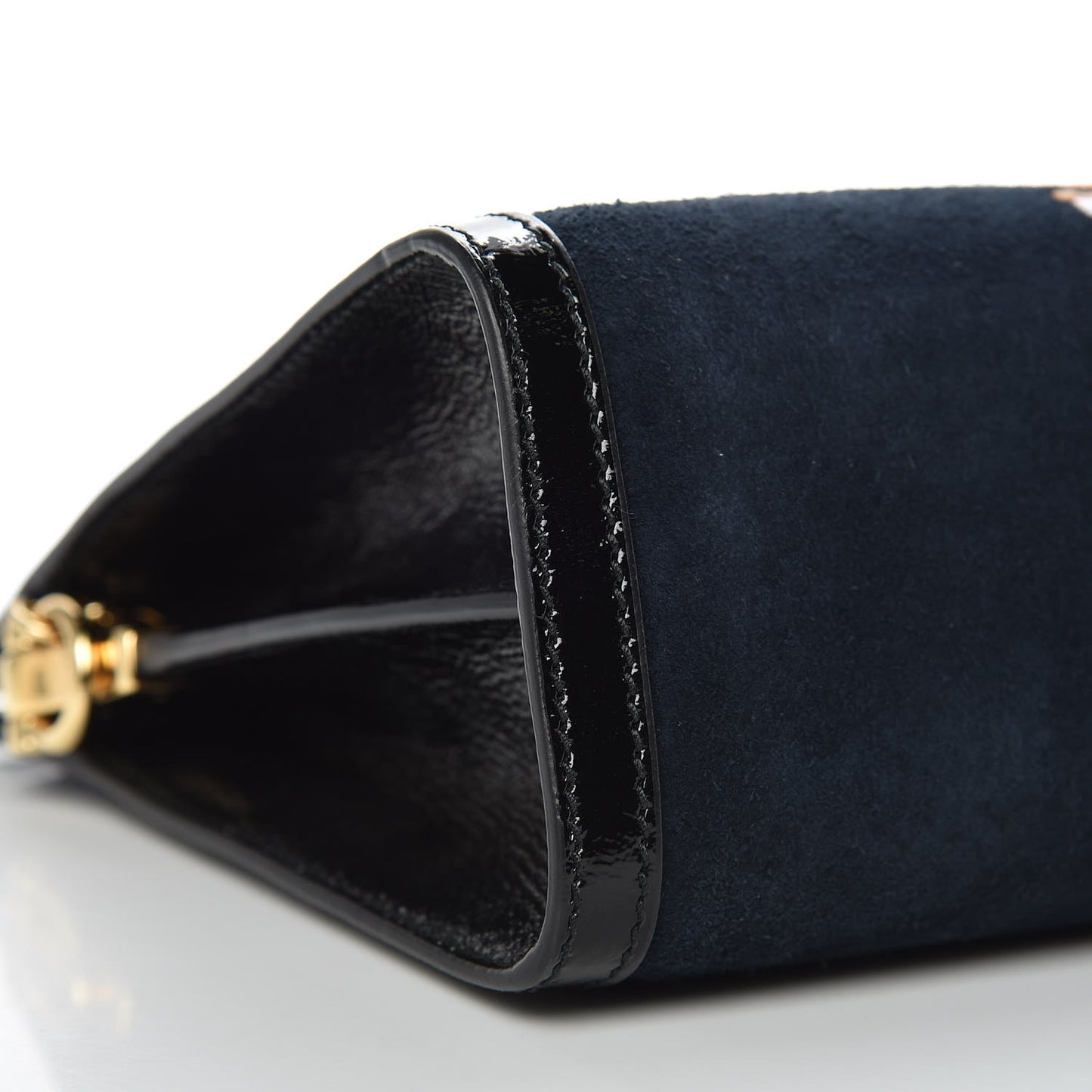 Suede Patent Web Dragon Embroidered Medium Ophidia Chain Shoulder Bag Blue Multicolor Black