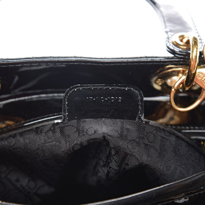 Christian Dior Patent Cannage Large Lady Dior Black 6 of 9
