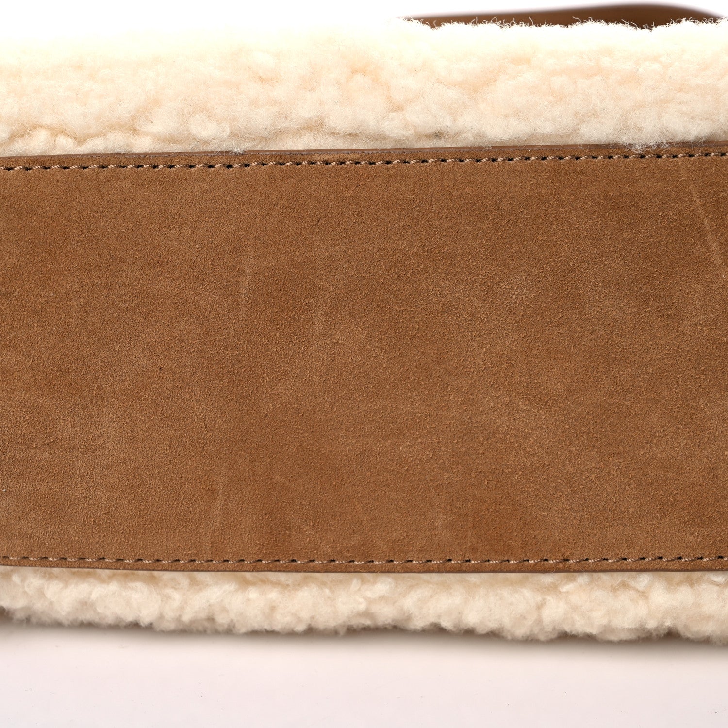 Telfar X UGG Suede Shearling Medium Shopping Bag Natural 12 of 15