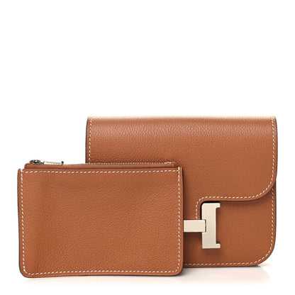 Hermes Evercolor Constance Slim Wallet Gold 1 of 10