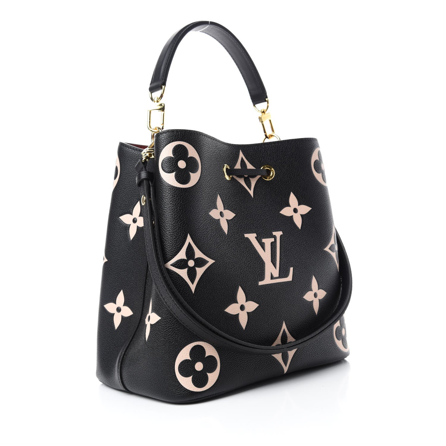 Louis Vuitton Empreinte Monogram Giant Neonoe MM Black Beige 4 of 11