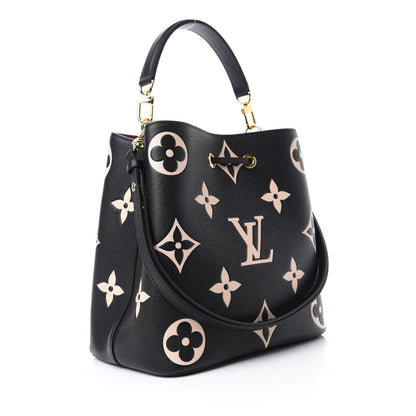 Louis Vuitton Empreinte Monogram Giant Neonoe MM Black Beige 4 of 11