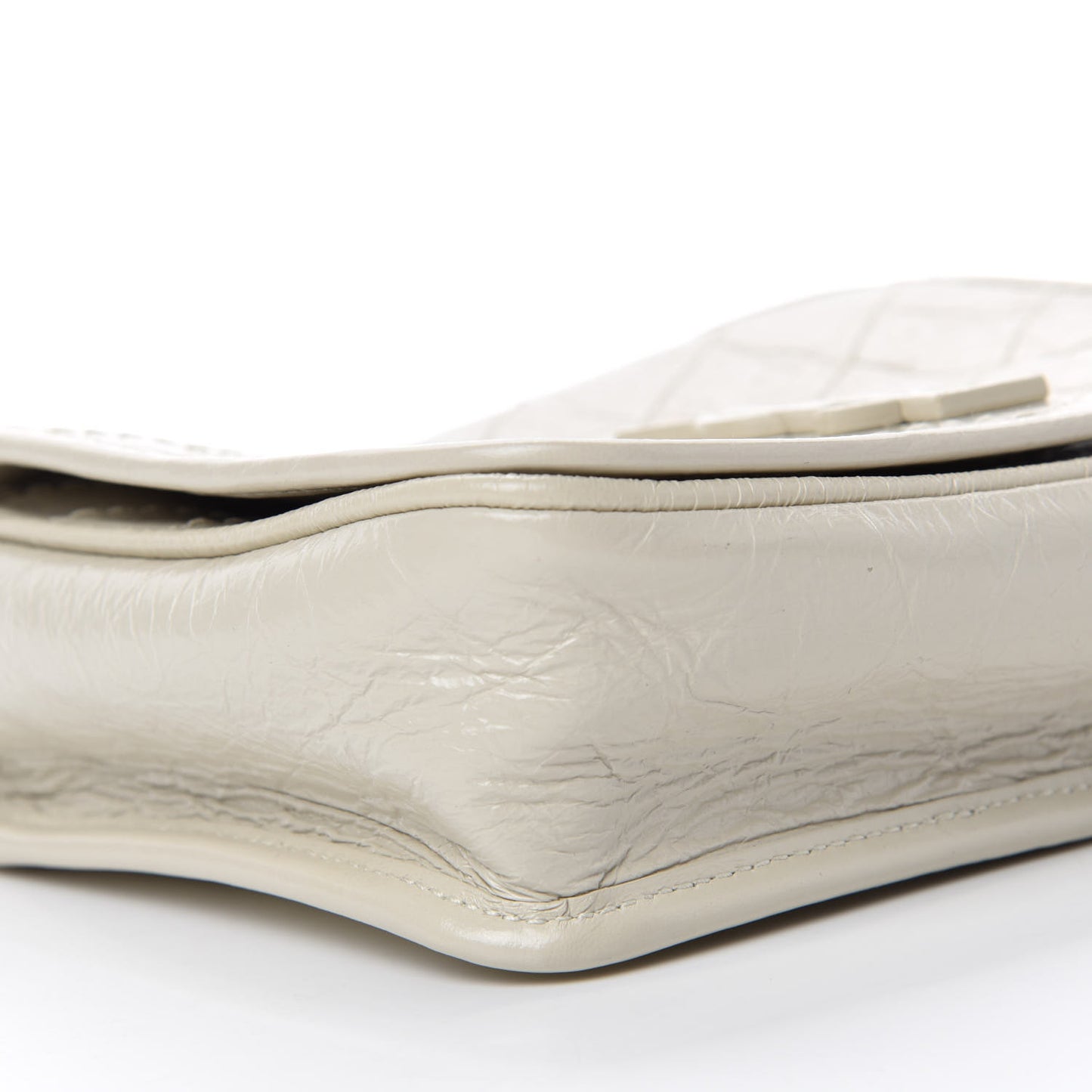 Crinkled Calfskin Matelasse Monogram Niki Chain Wallet Crema Soft