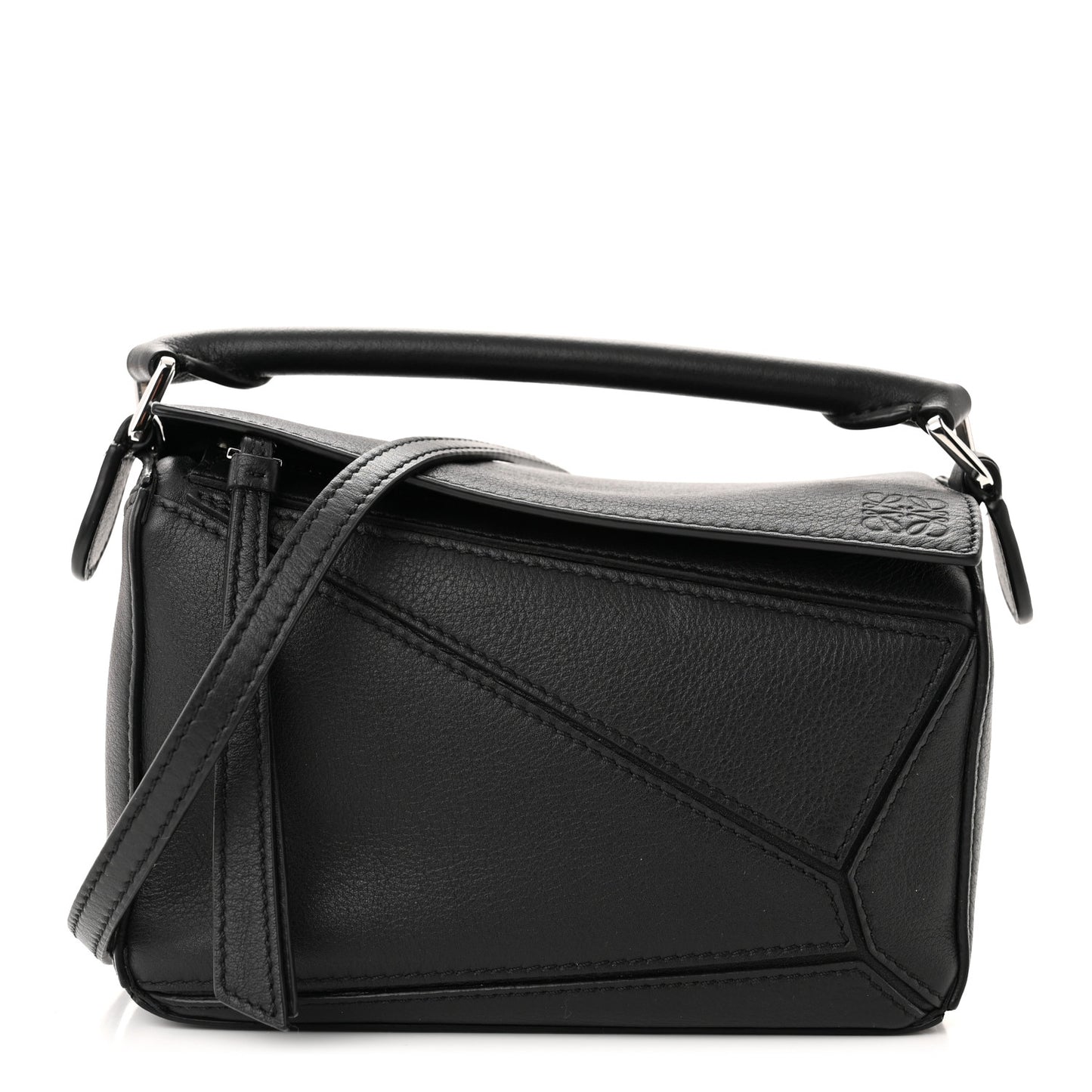 Calfskin Mini Puzzle Bag Black