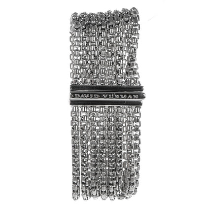 David Yurman Sterling Silver Eight-Row Box Chain Bracelet 3 of 6