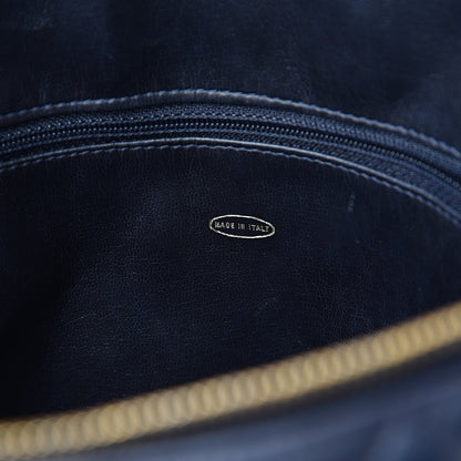Chanel Lambskin Quilted Shoulder Bag Navy 7 of 12