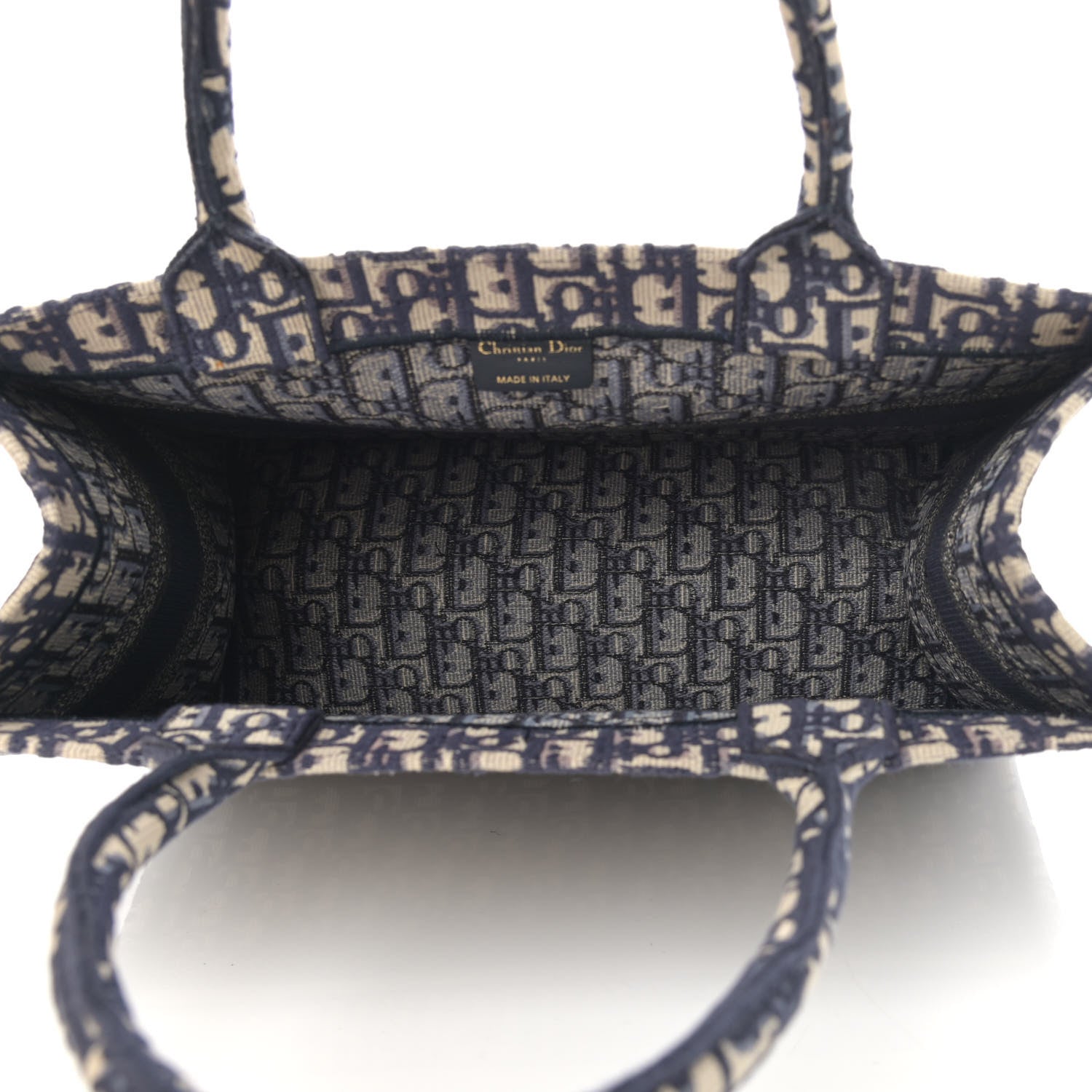 Christian Dior Oblique Medium Book Tote Blue Multicolor 5 of 11