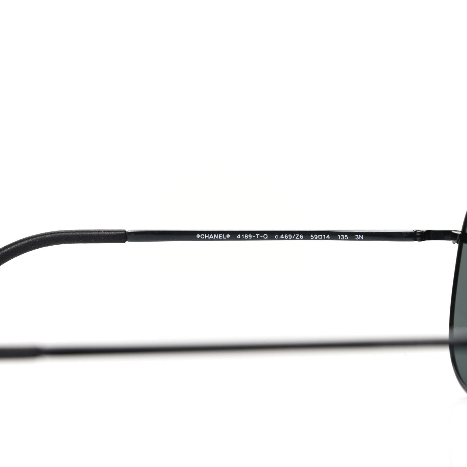 Chanel Metal Aviator CC Sunglasses 4189 T-Q Black 5 of 8