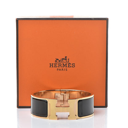 Hermes Enamel Wide Clic Clac H Bracelet PM Black 7 of 7
