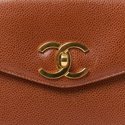 Chanel Caviar Flap Shoulder Bag Brown 7 of 9