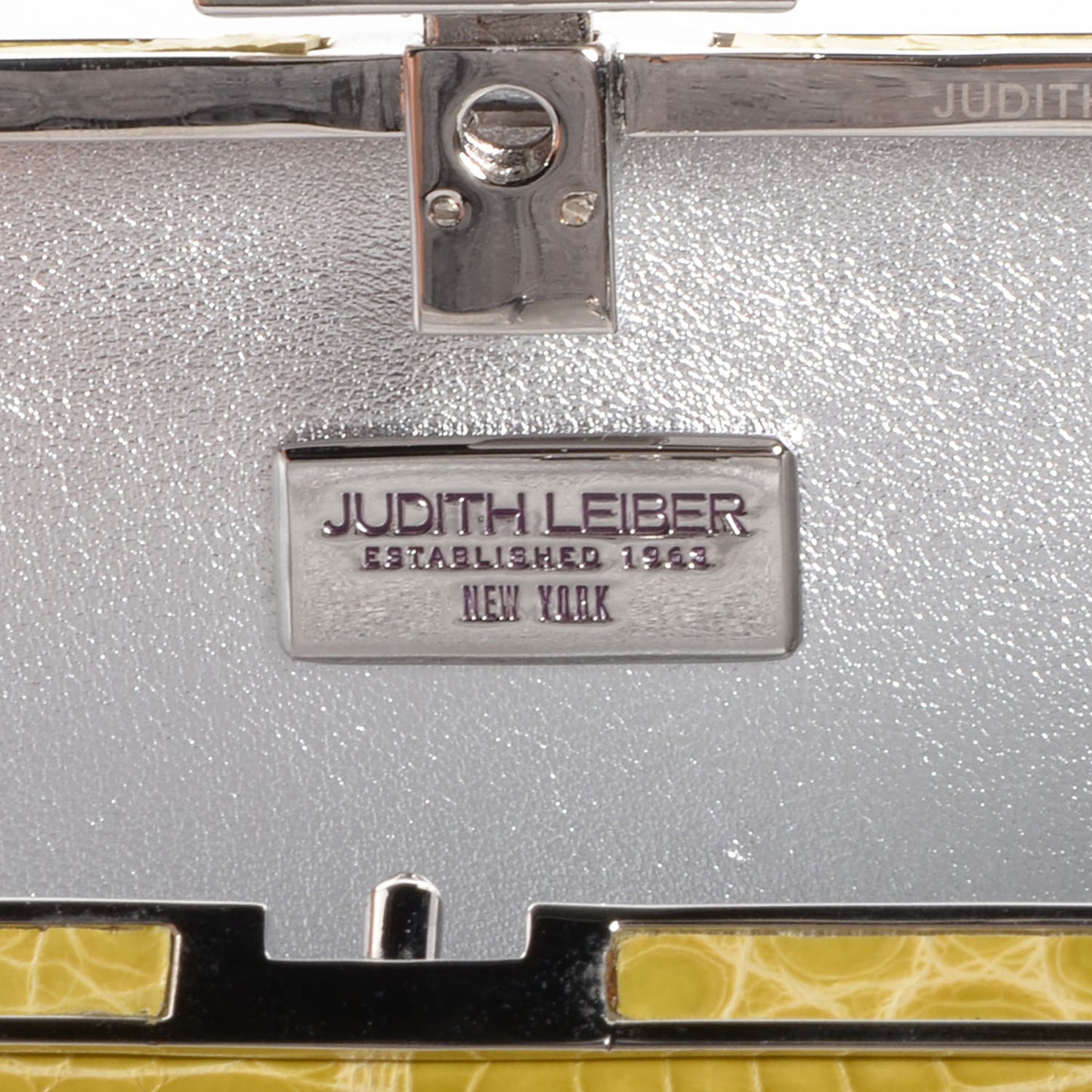 Crocodile Austrian Crystal Box Clutch Chartreuse