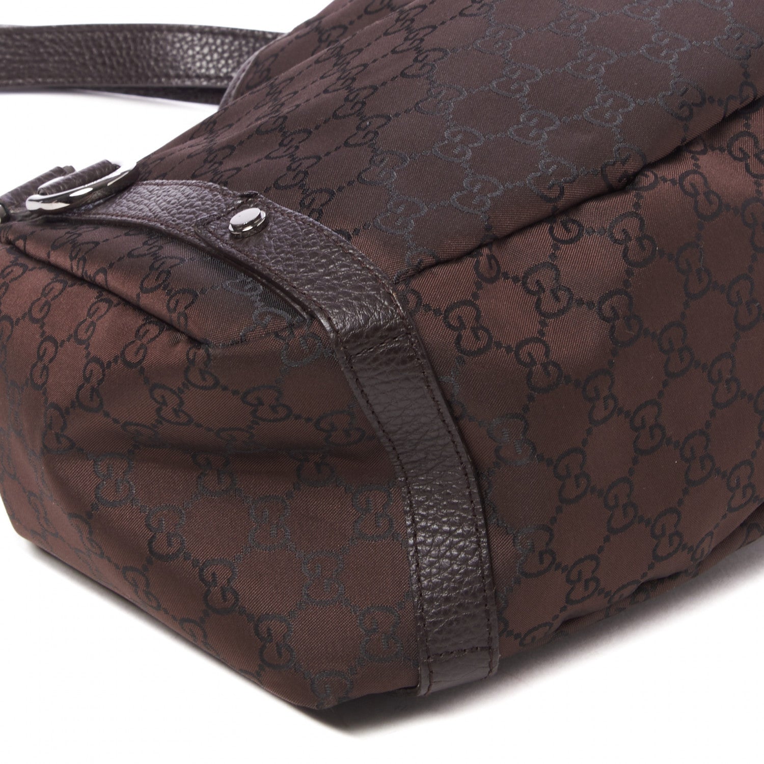 Gucci Nylon Monogram Medium Abbey Shoulder Bag Brown 6 of 7