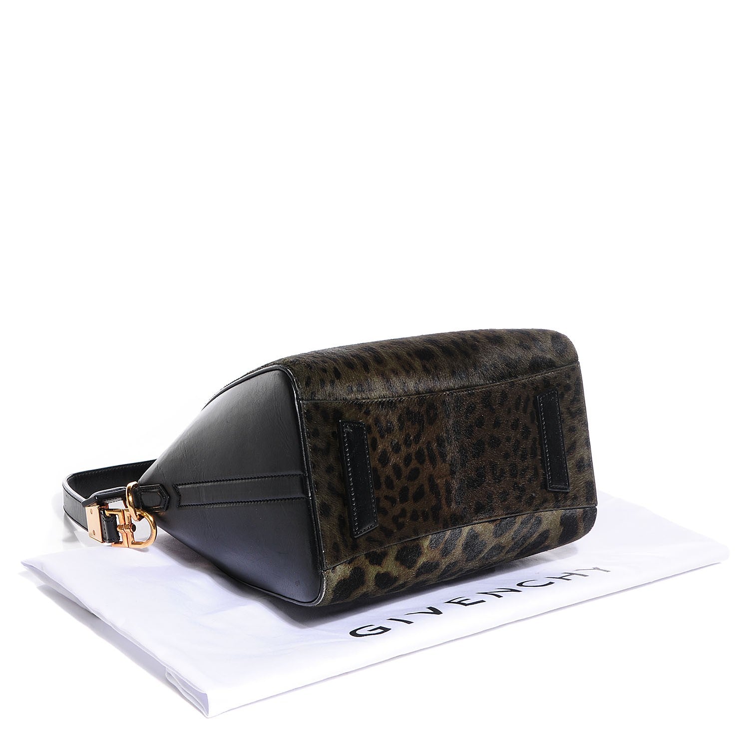 Givenchy Calf Hair Smooth Calfskin Leopard Print Small Antigona Black 4 of 12