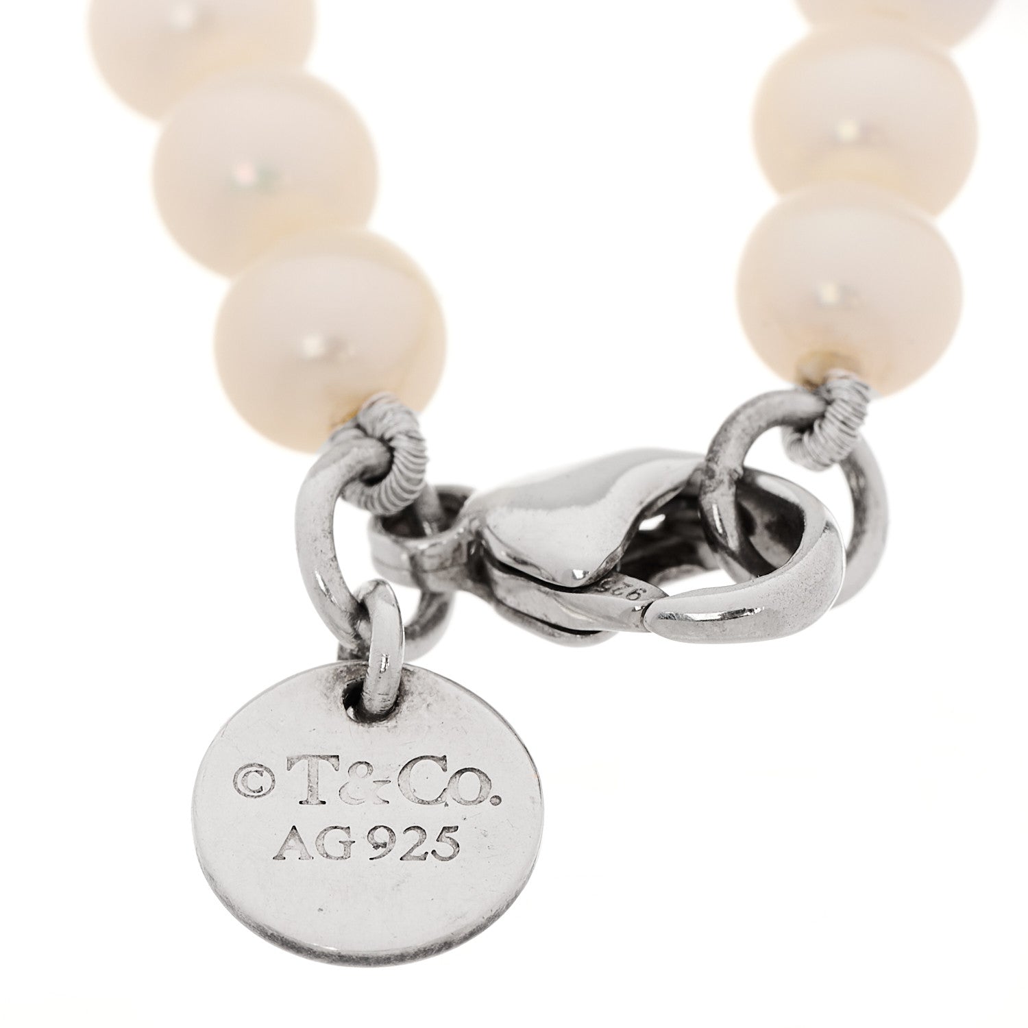 Tiffany Sterling Silver Cultured Pearl Ziegfeld Bracelet 3 of 5