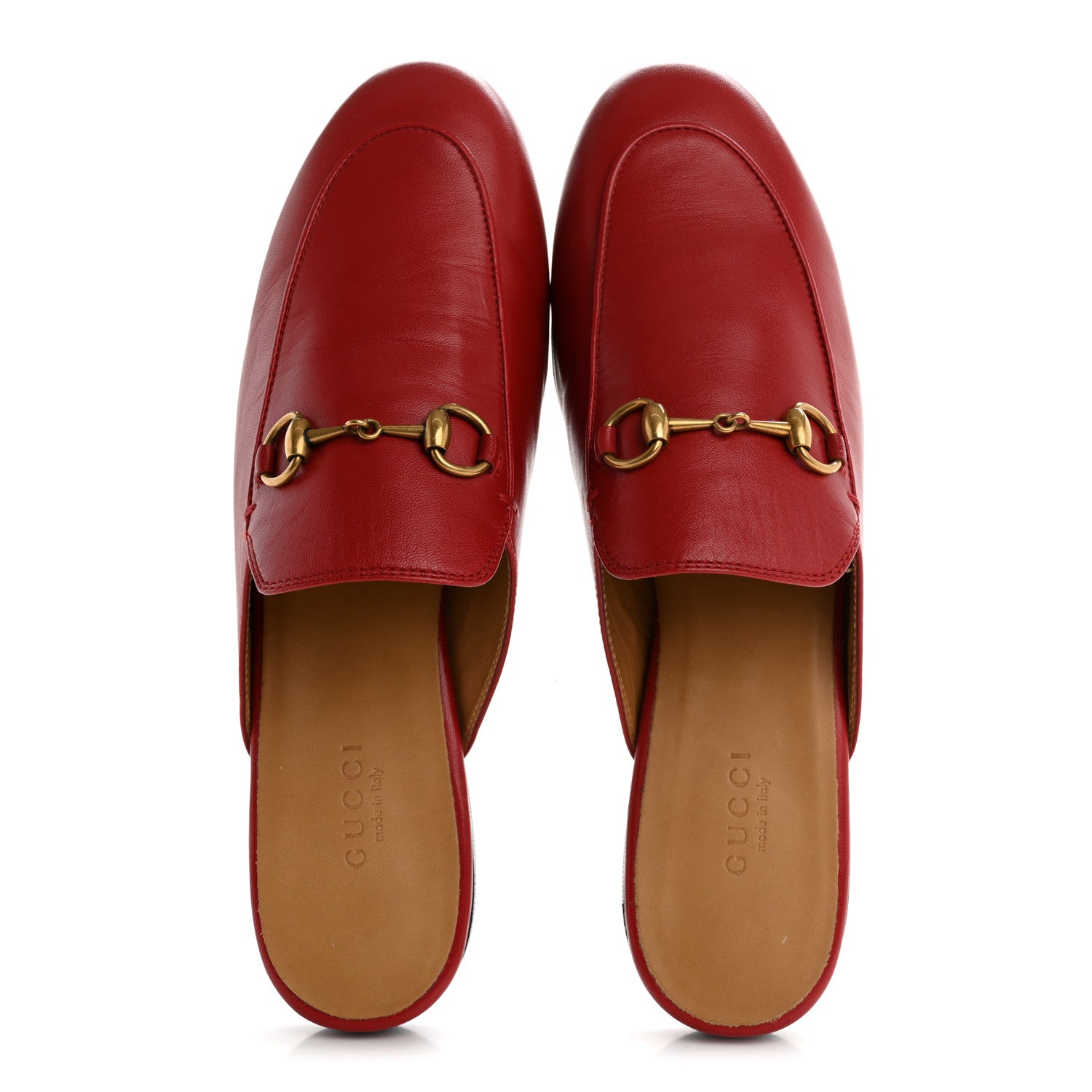 Gucci Malaga Kid Womens Princetown Slippers 37 Hibiscus Red 2 of 10