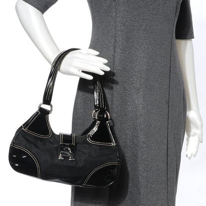 Prada Tessuto Nylon Shoulder Bag Black 2 of 9