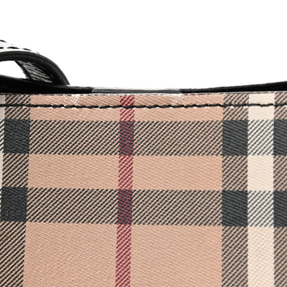 Burberry Haymarket Check Colours Small Lorne Bucket Crossbody Black 11 of 12