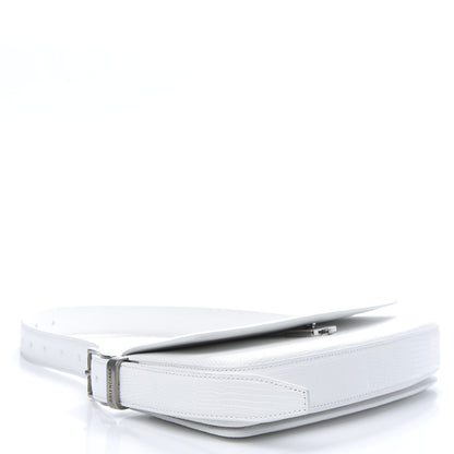 Balenciaga Patent Calfskin Lizard Embossed Ghost Sling Bag Optic White 4 of 8