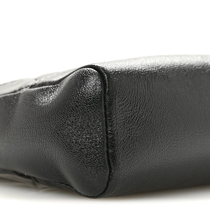 Chanel Shiny Crumpled Calfskin Quilted Mini 31 Shopping Bag Black 9 of 14