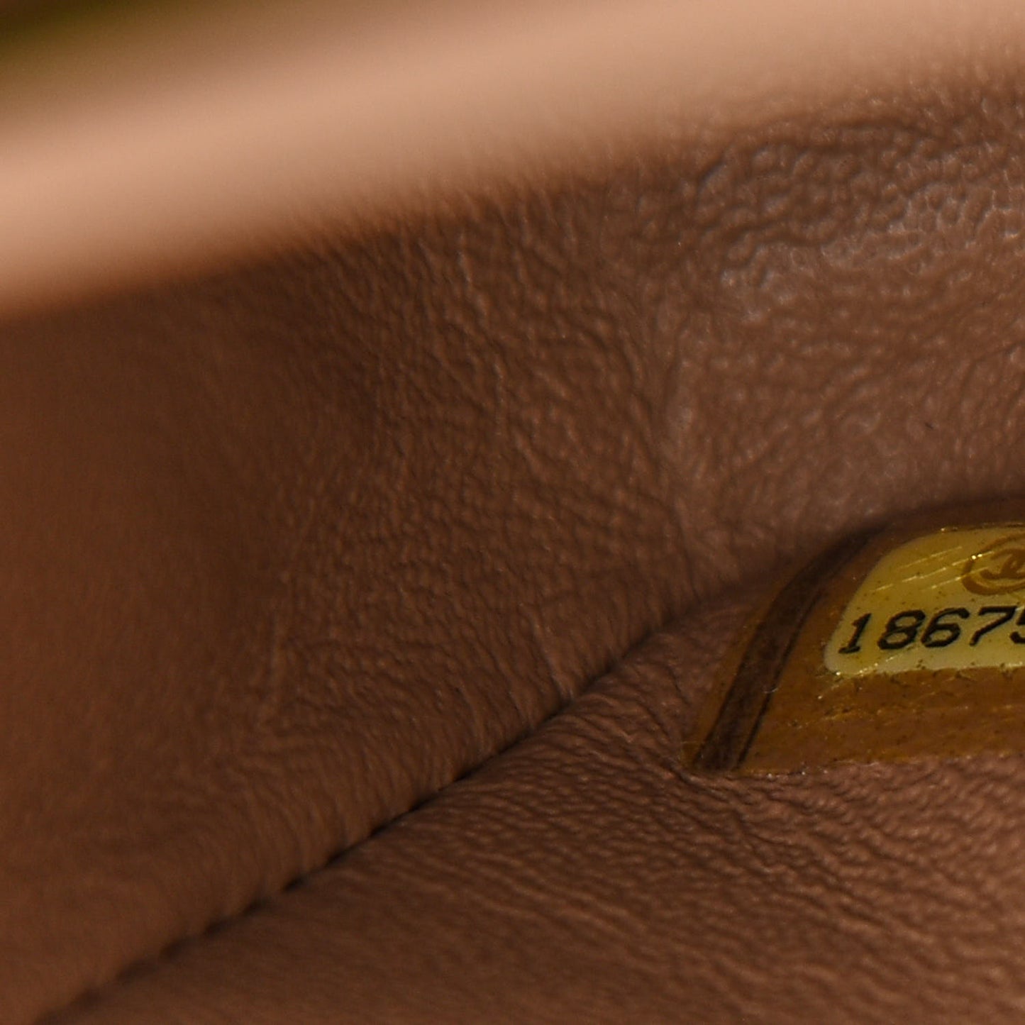 Lambskin Quilted Medium Double Flap Beige