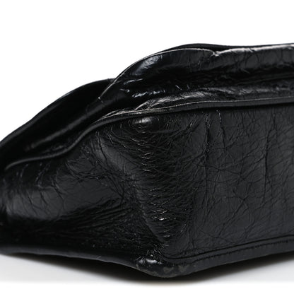 Saint Laurent Crinkled Calfskin Matelasse Monogram Baby Niki Chain Satchel Black 9 of 12