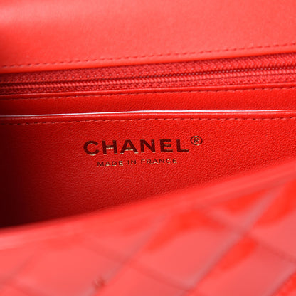 Chanel Patent Calfskin Quilted Mini Rectangular Flap Red 6 of 11