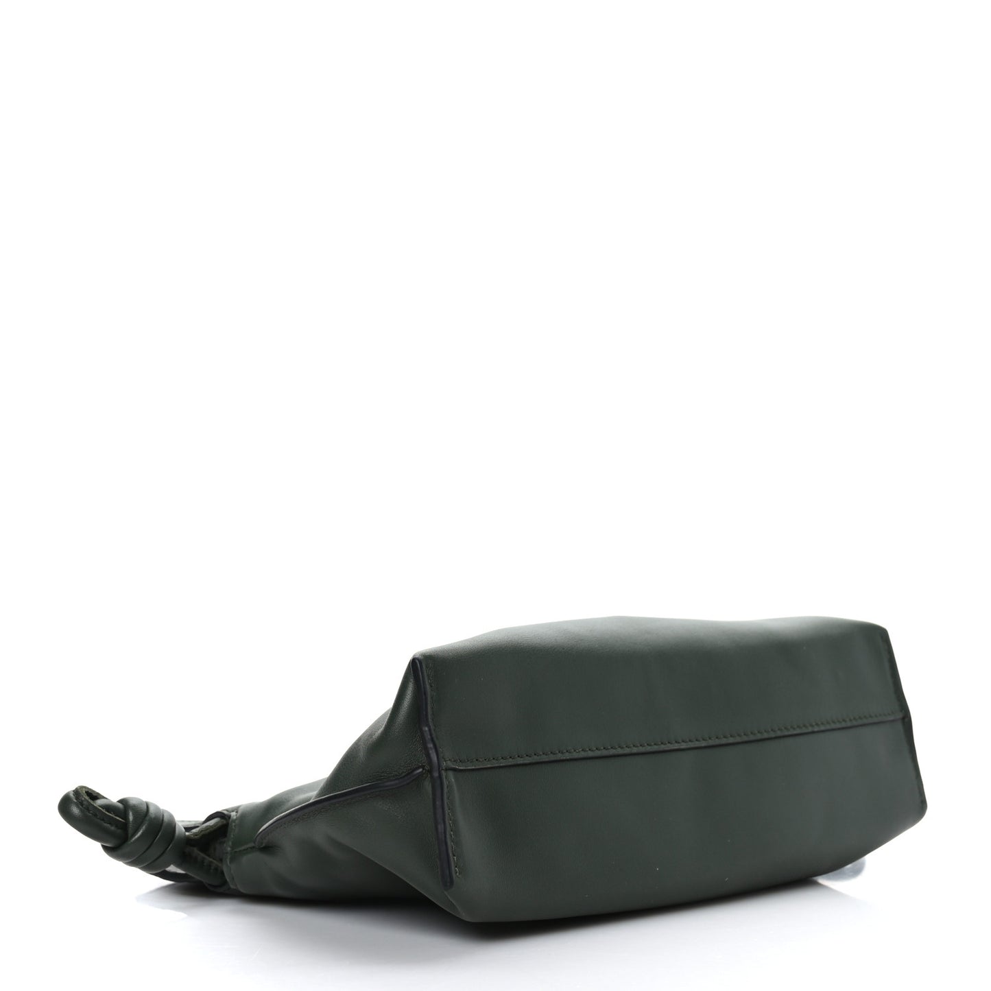 Calfskin Mini Flamenco Knot Clutch Vintage Khaki