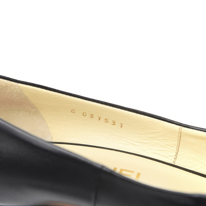 Chanel Lambskin Peep Toe CC Pumps 39 Black 9 of 9