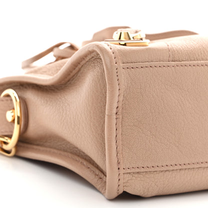 Balenciaga Chevre Gold Metallic Edge Hardware Mini City Rose Des Sables 8 of 9