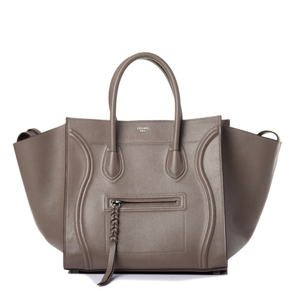 Celine Grained Calfskin Medium Phantom Luggage Taupe 1 of 12