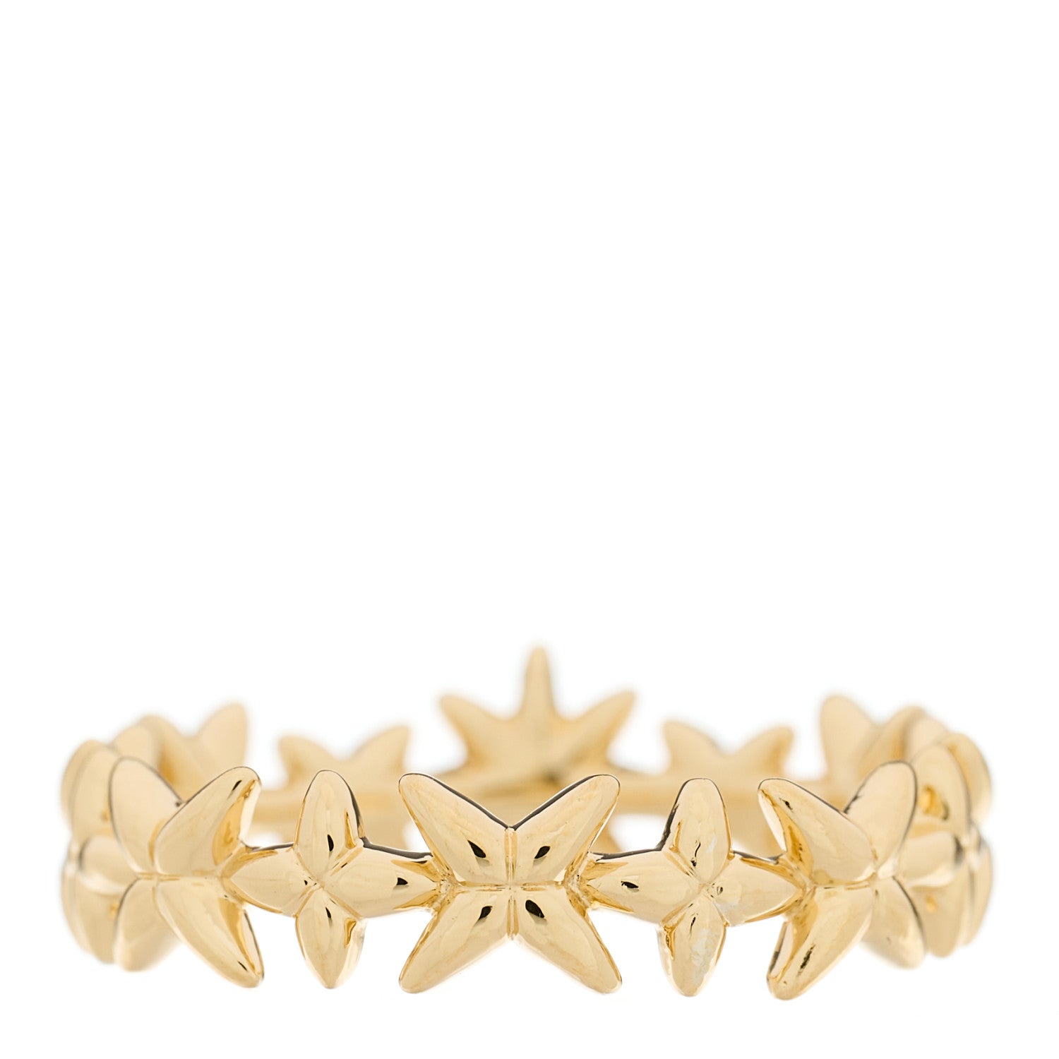 David Yurman 18K Yellow Gold Diamond Starburst Constellation Ring 54 7 3 of 4