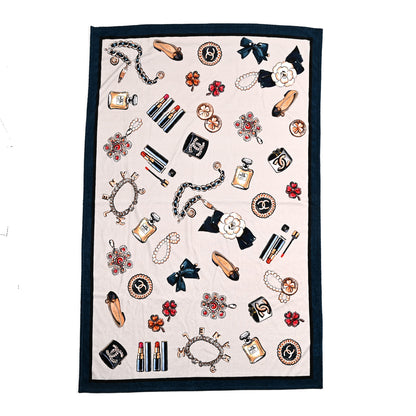 Chanel Terry Cotton Beach Towel Navy 1 of 3