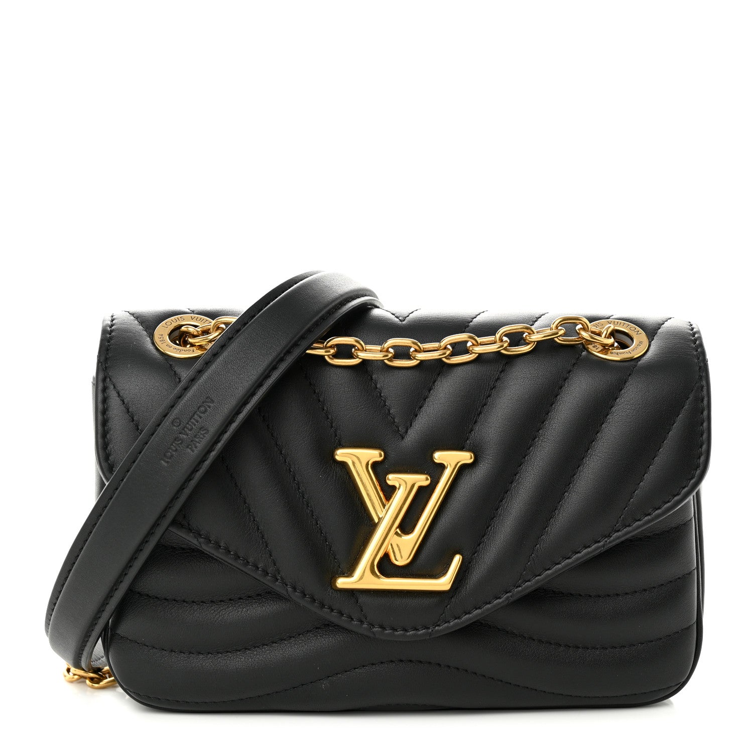 Louis Vuitton Calfskin LV New Wave Chain Bag Black 1 of 10