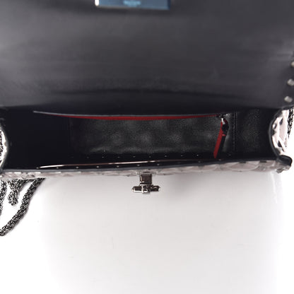 Valentino Garavani Metallic Patent Medium Rockstud Spike Shoulder Bag Rutenio 5 of 9