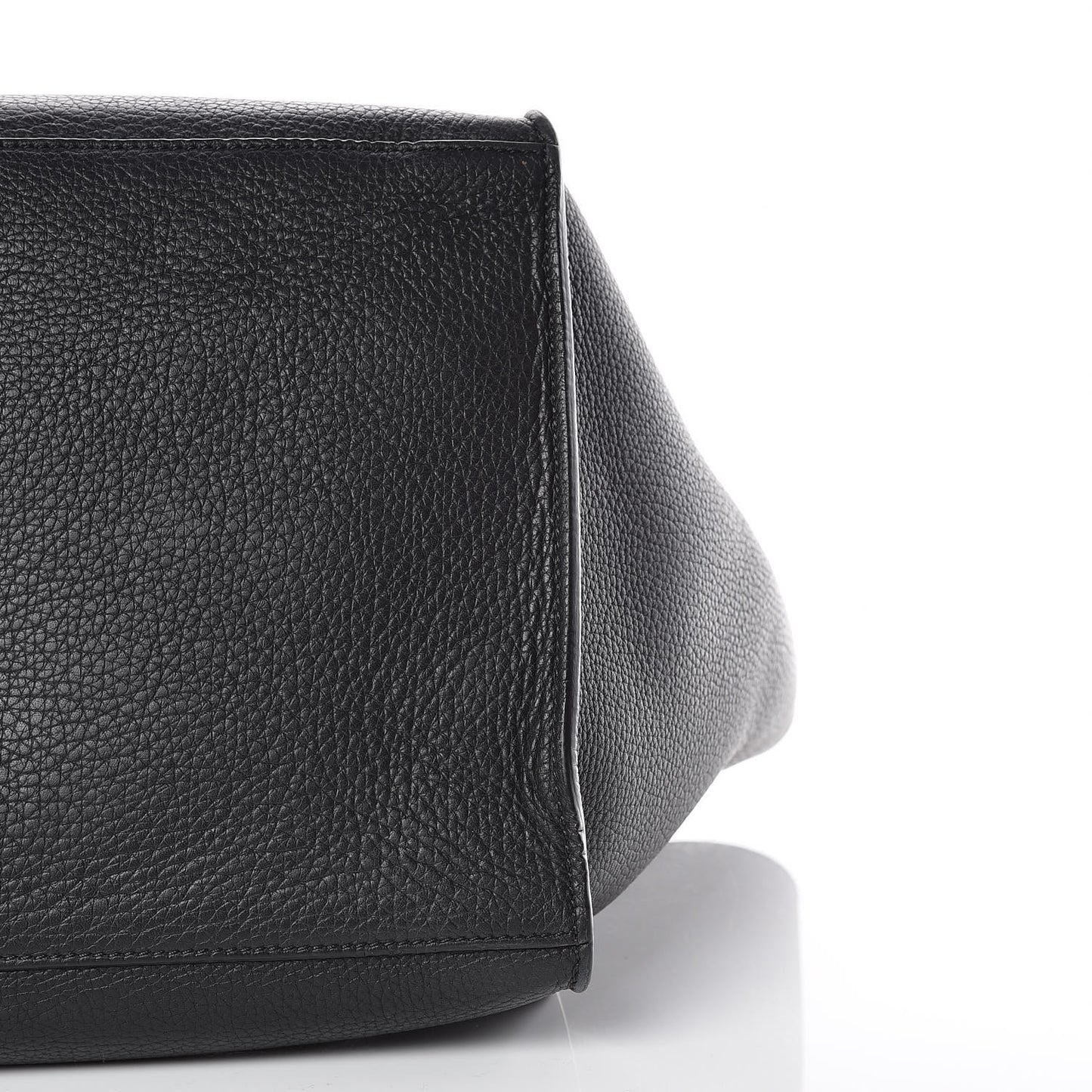 Supple Grained Calfskin Small Big Bag Black